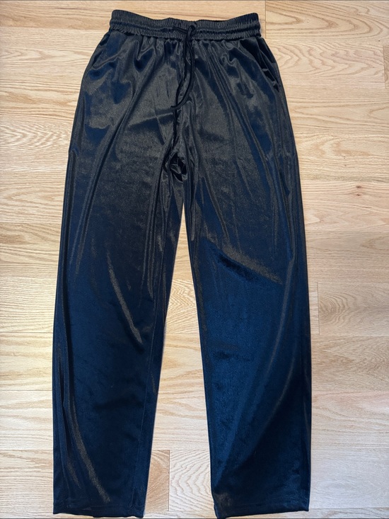 Pants - Men's Black Performance Track Pants - Drawstring Waist